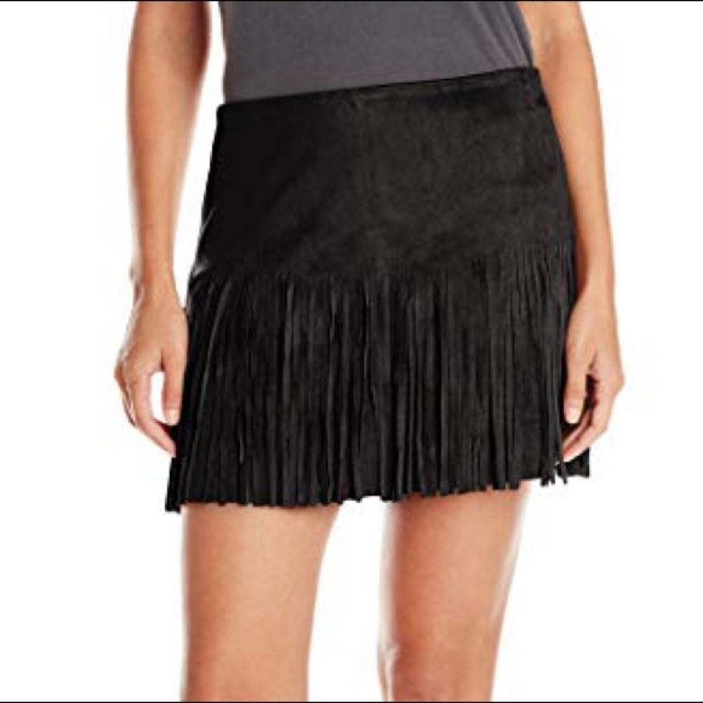 Faux suede skirt